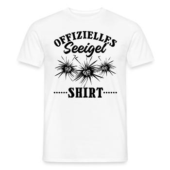 Seeigel Lustige Seeigeln - Offizielles Seeigel - Männer T-Shirt - Weiß - Vorne - AI Model Male 178 dark (178cm)