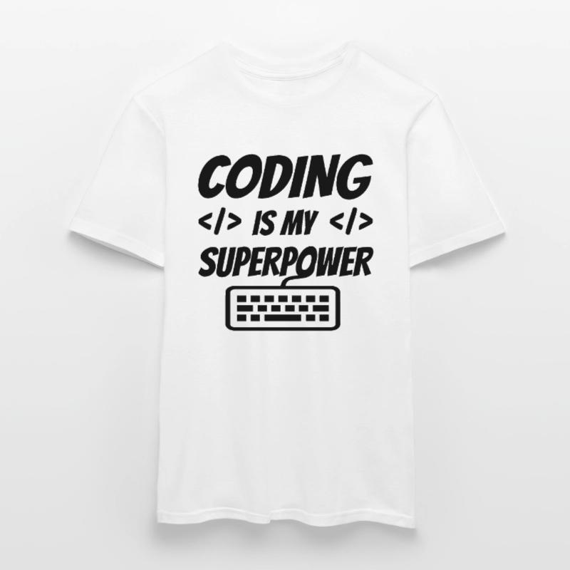 Coding Is My Superpower Programming Coder Computer Männer T-Shirt