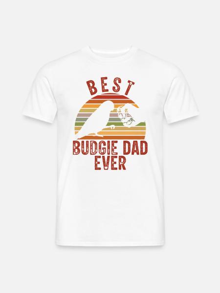 Bester Wellensittich-vater Aller Zeiten - Männer T-Shirt - Weiß