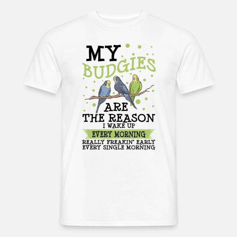 Ma perruche Perroquet Perruche - T-shirt homme - blanc