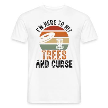Je suis ici pour jouer à Trees Disc Golf Vintage Ultimate - T-shirt homme - blanc - Devant - AI Model Male 178 dark (178cm)