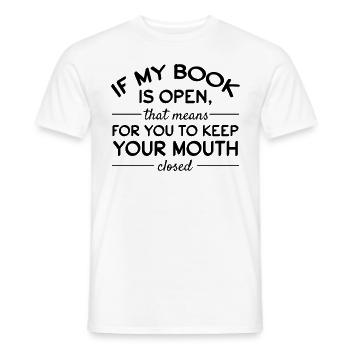 Book Reading Books Library Book Lover Funny Book - Männer T-Shirt - Weiß - Vorne - AI Model Male 178 dark (178cm)