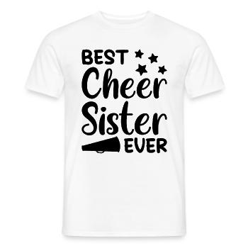 Best Cheer Sister Ever Cheerleading Cheerleader Da - Männer T-Shirt - Weiß - Vorne - AI Model Male 178 dark (178cm)