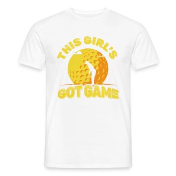 Dieses Mädchen Bekam Spiel-golfspieler-golfspieler - Männer T-Shirt - Weiß - Vorne - AI Model Male 178 dark (178cm)