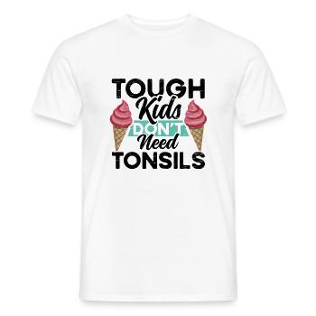 Children Don't Need Tonsil Survivors - Men's T-Shirt - white - Front - AI Model Male 178 dark (178cm)