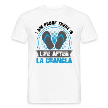 Life after La Chancla, Spanish, Mexican, - Men's T-Shirt - white - Front - AI Model Male 178 dark (178cm)