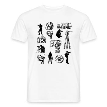 Photography Photographer Photography Equipment Photographer - Men's T-Shirt - white - Front - AI Model Male 178 dark (178cm)