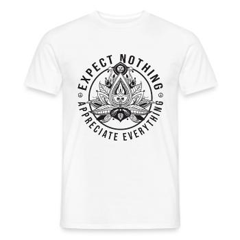 Expect Nothing Appreciate Everything Meditation Me - Männer T-Shirt - Weiß - Vorne - AI Model Male 178 dark (178cm)