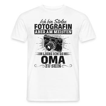 Fotografie Stolzer Fotograf I Love Most Is Being - Männer T-Shirt - Weiß - Vorne - AI Model Male 178 dark (178cm)