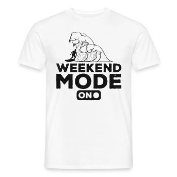 Mode week-end de surf pour les sports nautiques, surf sur l’eau - T-shirt homme - blanc - Devant - AI Model Male 178 dark (178cm)