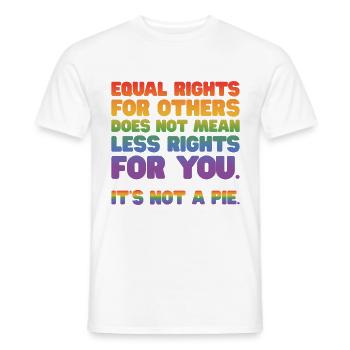 Equal Rights For Others Does Not Mean Less Rights - Männer T-Shirt - Weiß - Vorne - AI Model Male 178 dark (178cm)
