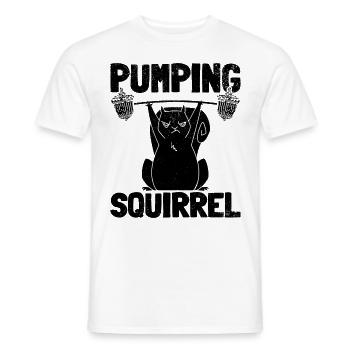 Squirrel Powerlifting Squirrel - Men's T-Shirt - white - Front - AI Model Male 178 dark (178cm)