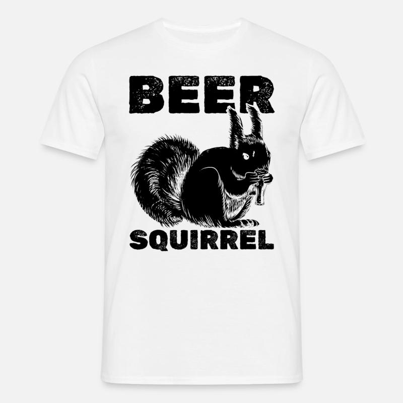 Eichhörnchen Bier-Eichhörnchen - Männer T-Shirt - Weiß
