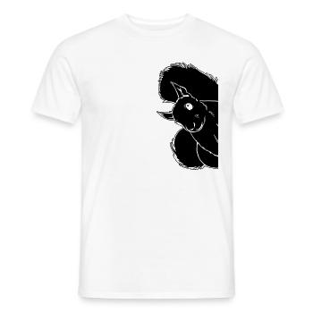 Écureuil — Drôle d’écureuil, mignon - T-shirt homme - blanc - Devant - AI Model Male 178 dark (178cm)