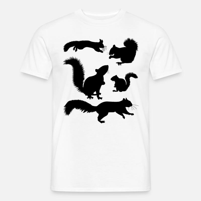 Eichhörnchen, niedlicher Eichhörnchen-Liebhaber, - Männer T-Shirt - Weiß