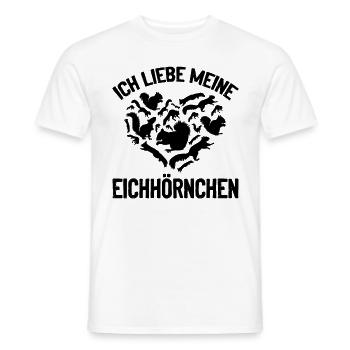 Eichhörnchen Liebhaber - Ich liebe meine - Männer T-Shirt - Weiß - Vorne - AI Model Male 178 dark (178cm)