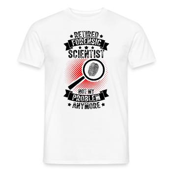 Retired Forensic Investigator - Men's T-Shirt - white - Front - AI Model Male 178 dark (178cm)