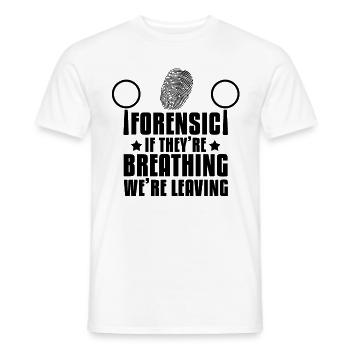 Enquêteur médico-légal Criminologie - T-shirt homme - blanc - Devant - AI Model Male 178 dark (178cm)