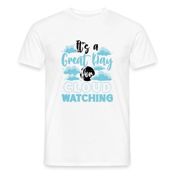 Cloud Watcher Météorologie Météorologue Nuage - T-shirt homme - blanc - Devant - AI Model Male 178 dark (178cm)