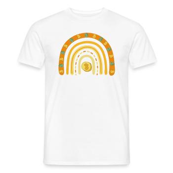 Talk Crypto To Me Chemise arc-en-ciel bohème - T-shirt homme - blanc - Devant - AI Model Male 178 dark (178cm)