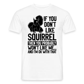 Squirrel Lover Squirrel Owner - - Men's T-Shirt - white - Front - AI Model Male 178 dark (178cm)