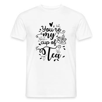 You Are My Cup Of Tea Tea Lover Tea Drinker Brewin - Männer T-Shirt - Weiß - Vorne - AI Model Male 178 dark (178cm)