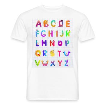 A B C Grerman - Männer T-Shirt - Weiß - Vorne - AI Model Male 178 dark (178cm)
