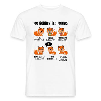 My Bubble Tea Moods Tea Lover Bubble Tea Drinker D - Männer T-Shirt - Weiß - Vorne - AI Model Male 178 dark (178cm)