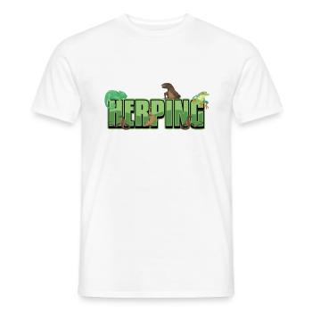 Herping Reptiles Amphibians Herpetologist - Men's T-Shirt - white - Front - AI Model Male 178 dark (178cm)
