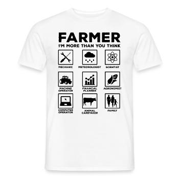 Farmer I'm More Than You Think Farming Tractor Agr - Männer T-Shirt - Weiß - Vorne - AI Model Male 178 dark (178cm)