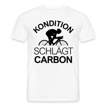 Kondition Schlägt Carbon - Männer T-Shirt - Weiß - Vorne - AI Model Male 178 dark (178cm)