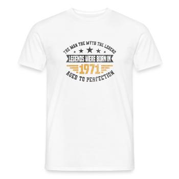 Legends were born in 1971 Jahrgang 1971 Geburtstag - Männer T-Shirt - Weiß - Vorne - AI Model Male 178 dark (178cm)