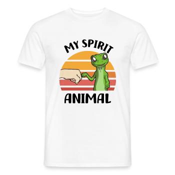 Amoureux des gecko - T-shirt homme - blanc - Devant - AI Model Male 178 dark (178cm)