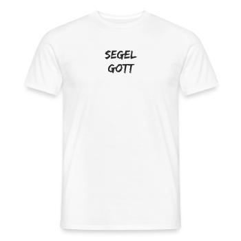 Segeln - Segel Gott - Männer T-Shirt - Weiß - Vorne - AI Model Male 178 dark (178cm)