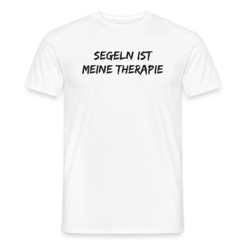 Segeln - Segeln ist meine Therapie - Männer T-Shirt - Weiß - Vorne - AI Model Male 178 dark (178cm)