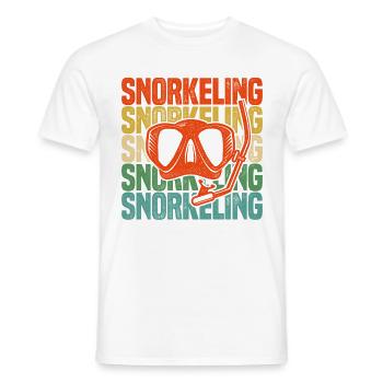 Retro Graphic Snorkeler Scuba Diver Diving Snorkel - Männer T-Shirt - Weiß - Vorne - AI Model Male 178 dark (178cm)