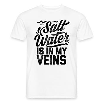 Salt Water Is In My Veins Scuba Diver Diving Snork - Männer T-Shirt - Weiß - Vorne - AI Model Male 178 dark (178cm)