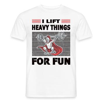 Strongman heavy things sport fitness bodybuilding - Männer T-Shirt - Weiß - Vorne - AI Model Male 178 dark (178cm)