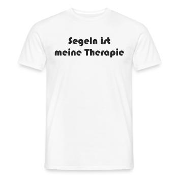 Segeln - Segeln ist meine Therapie - Männer T-Shirt - Weiß - Vorne - AI Model Male 178 dark (178cm)