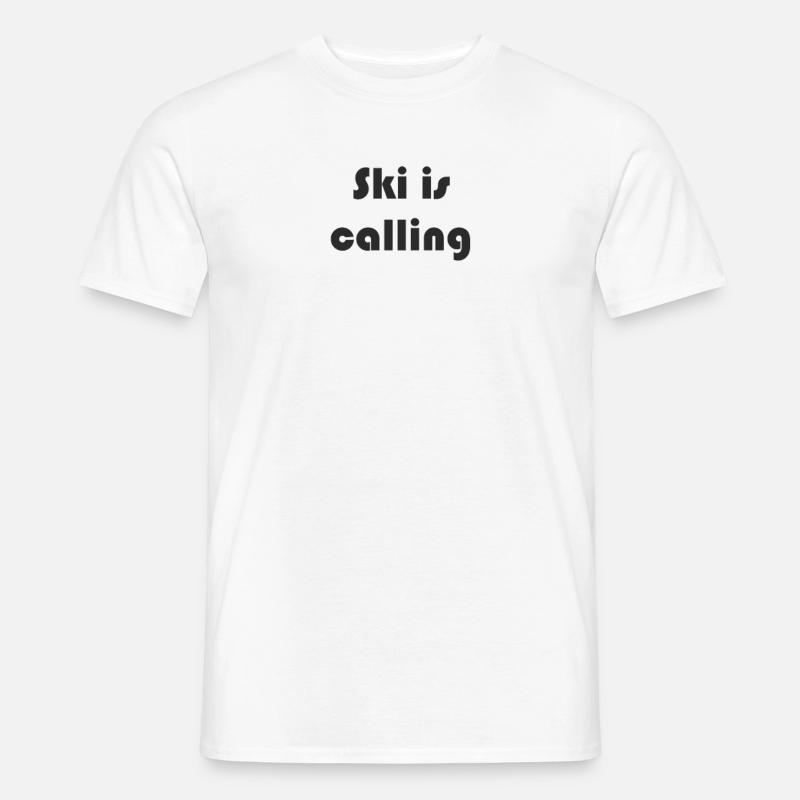 Ski - Ski is calling - Männer T-Shirt - Weiß