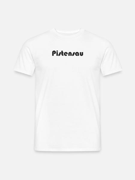 Snowboard - Pistensau - Männer T-Shirt - Weiß