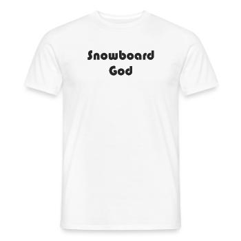 Snowboard - Snowboard God - Men's T-Shirt - white - Front - AI Model Male 178 dark (178cm)