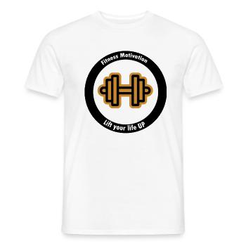 Fitness Motivation Hantel - Männer T-Shirt - Weiß - Vorne - AI Model Male 178 dark (178cm)