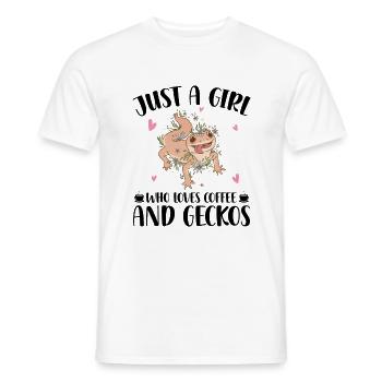 Gecko Lovers Idées cadeaux | Animaux Geckos - T-shirt homme - blanc - Devant - AI Model Male 178 dark (178cm)