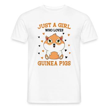 Less People More Guinea Pigs Guinea Pig Owner Anim - Männer T-Shirt - Weiß - Vorne - AI Model Male 178 dark (178cm)