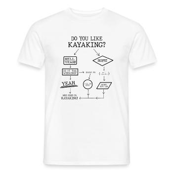 Do You Like Kayaking? Kayak Rowing Rower Canoe Pad - Männer T-Shirt - Weiß - Vorne - AI Model Male 178 dark (178cm)