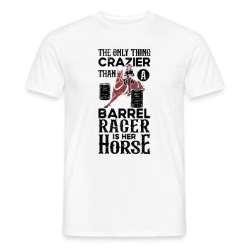 Barrel Racing Rodeo Reitpferd Barrel Racer - Männer T-Shirt - Weiß - Vorne - AI Model Male 178 dark (178cm)