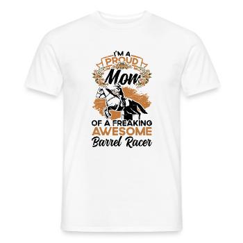Barrel Racing Rodeo Reitpferd Barrel Racer - Männer T-Shirt - Weiß - Vorne - AI Model Male 178 dark (178cm)