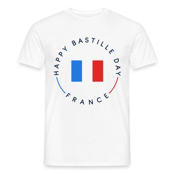 France Paris Souvenir Eiffel Tower French - Men's T-Shirt - white - Front - AI Model Male 178 dark (178cm)