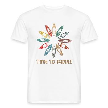 Time To Paddle Canoe Kayaking Rowing Rower Paddlin - Männer T-Shirt - Weiß - Vorne - AI Model Male 178 dark (178cm)